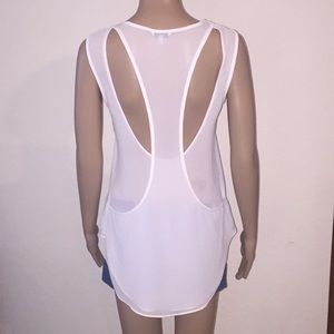 Sheer blouse with Cutout back